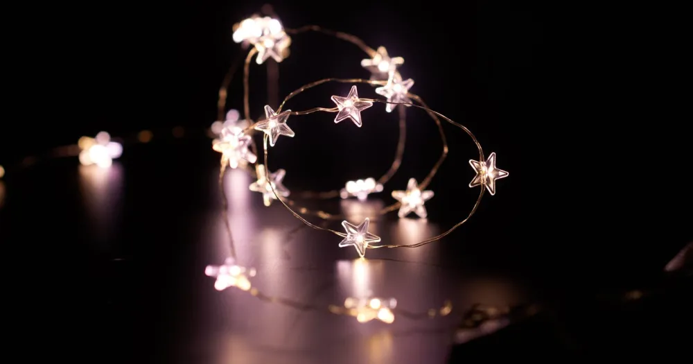 Sale Drahtlichterkette Sterne silber 1 m LED warmweiß Mini- & Drahtlichterketten