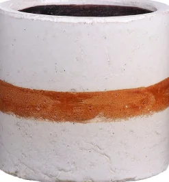 Duif Blumentopf Cathy D 13,5 H 11,5 cm weiß / kupfer Blumentöpfe|Blumentöpfe & Pflanzgefäße