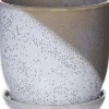 Online Duif Blumentopf mit Untersetzer D 13,5 H 13,5 cm grün / grau Blumentöpfe & Pflanzgefäße|Blumentöpfe