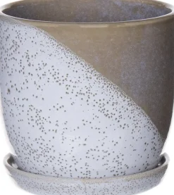 Online Duif Blumentopf mit Untersetzer D 13,5 H 13,5 cm grün / grau Blumentöpfe & Pflanzgefäße|Blumentöpfe