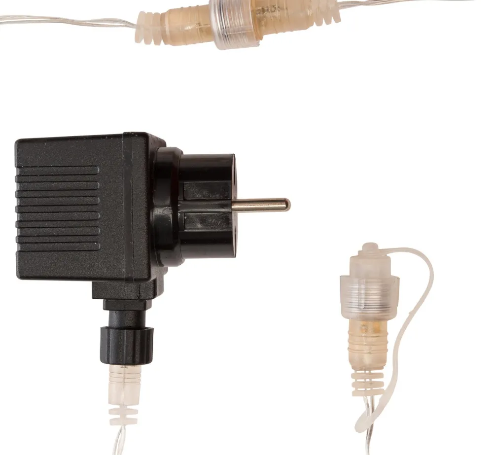 Discount Eisregen Lichterkette Basis-Set 4m 96 LEDs warmweiß Eisregen Lichterketten