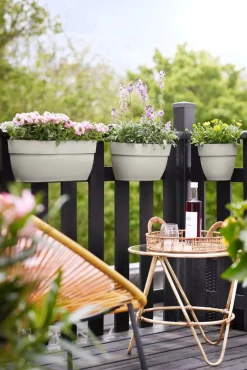 Best Elho Balkonkasten Vibia Easyhanger weiß 46 x 24,1 x 26,5 cm Balkonkästen|Blumentöpfe & Pflanzgefäße