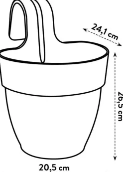 Online Elho Balkonkasten Vibia Easyhanger anthrazit 20,5 x 24,1 x 26,5 cm Blumenampeln & Hängetöpfe|Blumentöpfe & Pflanzgefäße