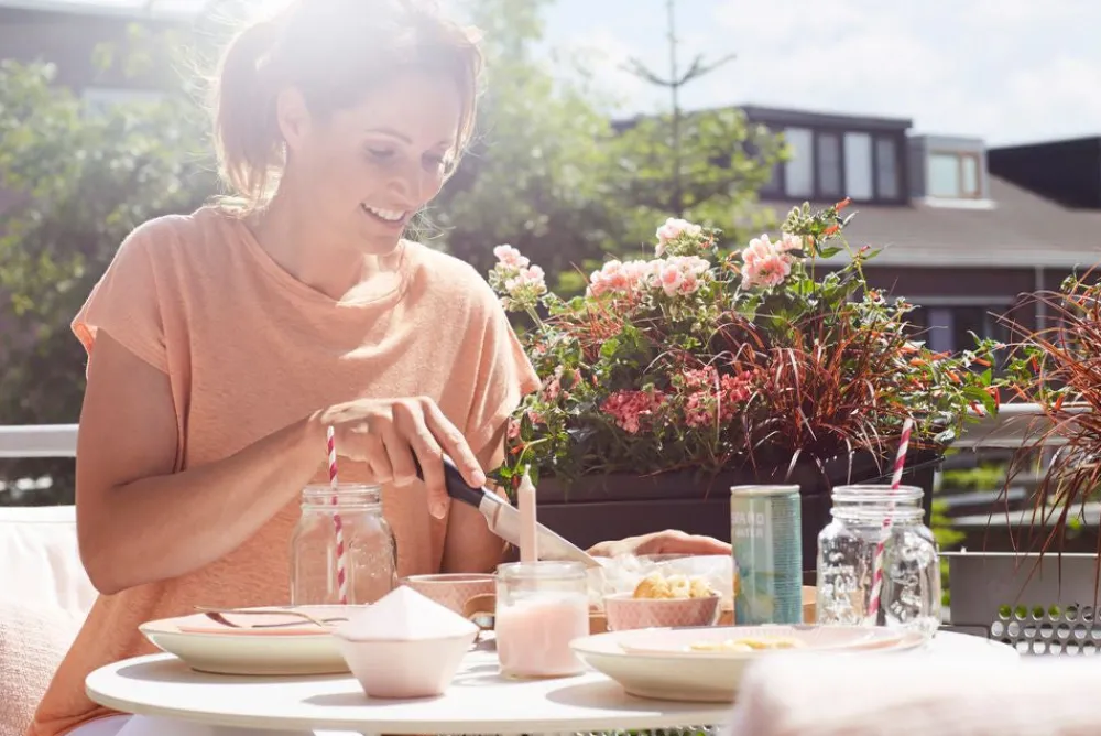 Elho Barcelona Balkonkasten XL all-in-1 55 x 32,2 x 22,7 cm anthrazit Balkonkästen|Blumentöpfe & Pflanzgefäße