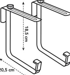 Discount Elho Barcelona Balkonkastenhalter Metall anthrazit Haken & Bügel