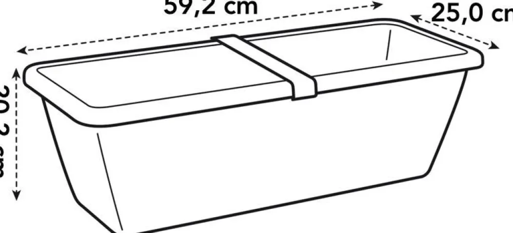 Hot Elho Barcelona XL Blumenkasten 60 cm anthrazit Pflanzkübel|Blumentöpfe & Pflanzgefäße