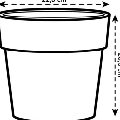 Best Elho Blumentopf B. for original D 22 cm H 20,3 cm weiß Blumentöpfe & Pflanzgefäße|Blumentöpfe