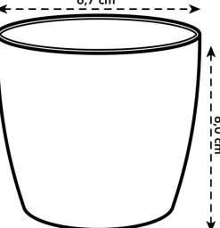 New Elho Blumentopf Brussels rund mini D 6,7 cm H 6 cm weiß Blumentöpfe & Pflanzgefäße|Blumentöpfe