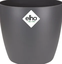 Best Elho Blumentopf Brussels rund mini D 11 cm H 9,7 cm anthrazit Blumentöpfe|Blumentöpfe & Pflanzgefäße