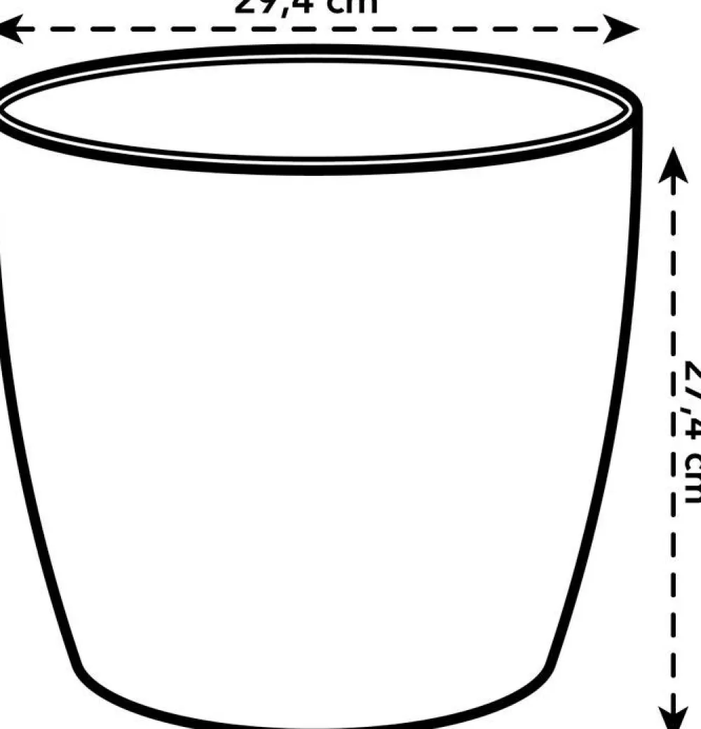 Discount Elho Blumentopf Brussels rund D 29,4 cm H 27,4 cm weiß Blumentöpfe & Pflanzgefäße|Blumentöpfe