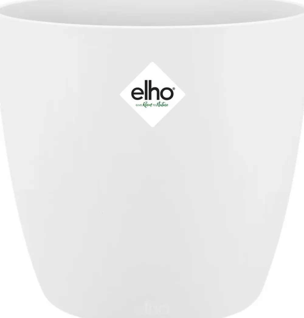 Discount Elho Blumentopf Brussels rund D 22,3 cm H 20,5 cm weiß Blumentöpfe|Blumentöpfe & Pflanzgefäße