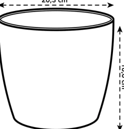 Discount Elho Blumentopf Brussels rund D 20,3 cm H 18,6 cm weiß Blumentöpfe & Pflanzgefäße|Blumentöpfe