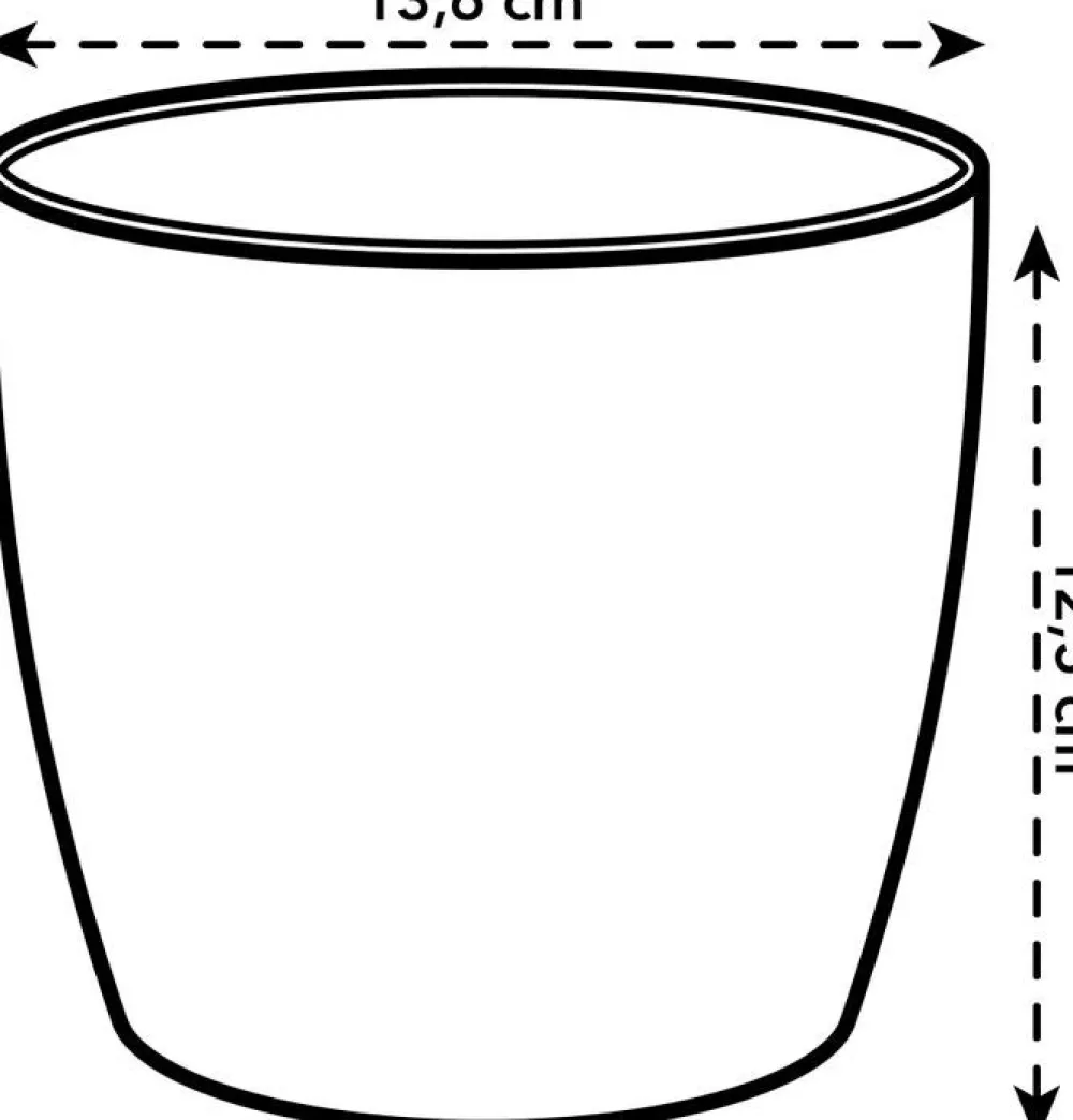 Discount Elho Blumentopf Brussels rund D 13,6 cm H 12,5 cm weiß Blumentöpfe & Pflanzgefäße|Blumentöpfe