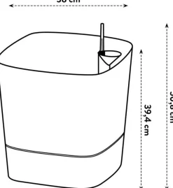Sale Elho Blumentopf greensense aqua care grau 38 x 38 x 39 cm Blumentöpfe & Pflanzgefäße|Blumentöpfe