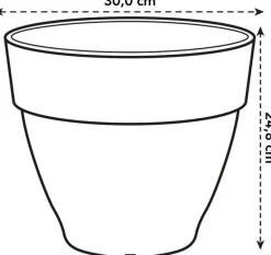 New Elho Blumentopf Vibia Campana grün D 30 H 25 cm Blumentöpfe|Blumentöpfe & Pflanzgefäße