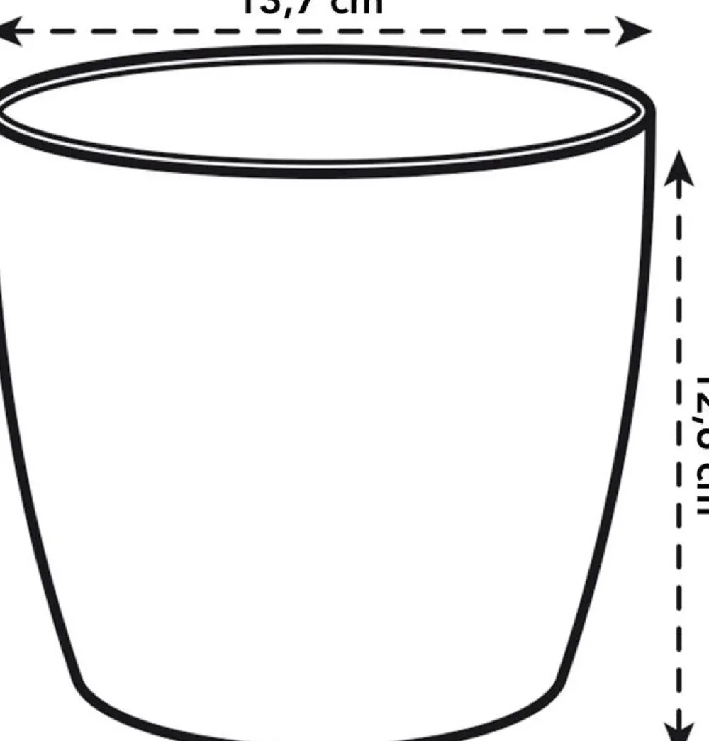 Online Elho Brussels Diamond Blumentopf rund 14 cm weiß Blumentöpfe|Blumentöpfe & Pflanzgefäße