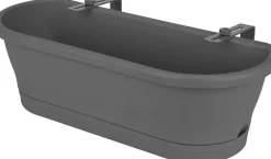 Hot Elho Corsica Balkonkasten 58,5 x 24,5 x 20,2 cm  anthrazit Balkonkästen|Blumentöpfe & Pflanzgefäße