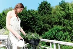 Elho green basics Balkonkasten all-in-one 69,2 x 25,7 x 16,7 cm schwarz Balkonkästen|Blumentöpfe & Pflanzgefäße