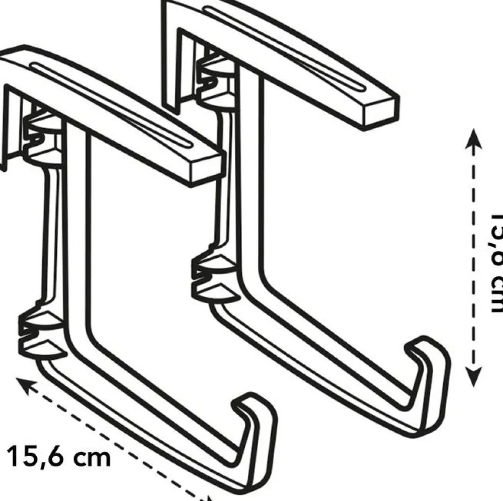 Sale Elho green basics Balkonkastenhalter Metall 16 x 2 x 16 cm anthrazit Haken & Bügel