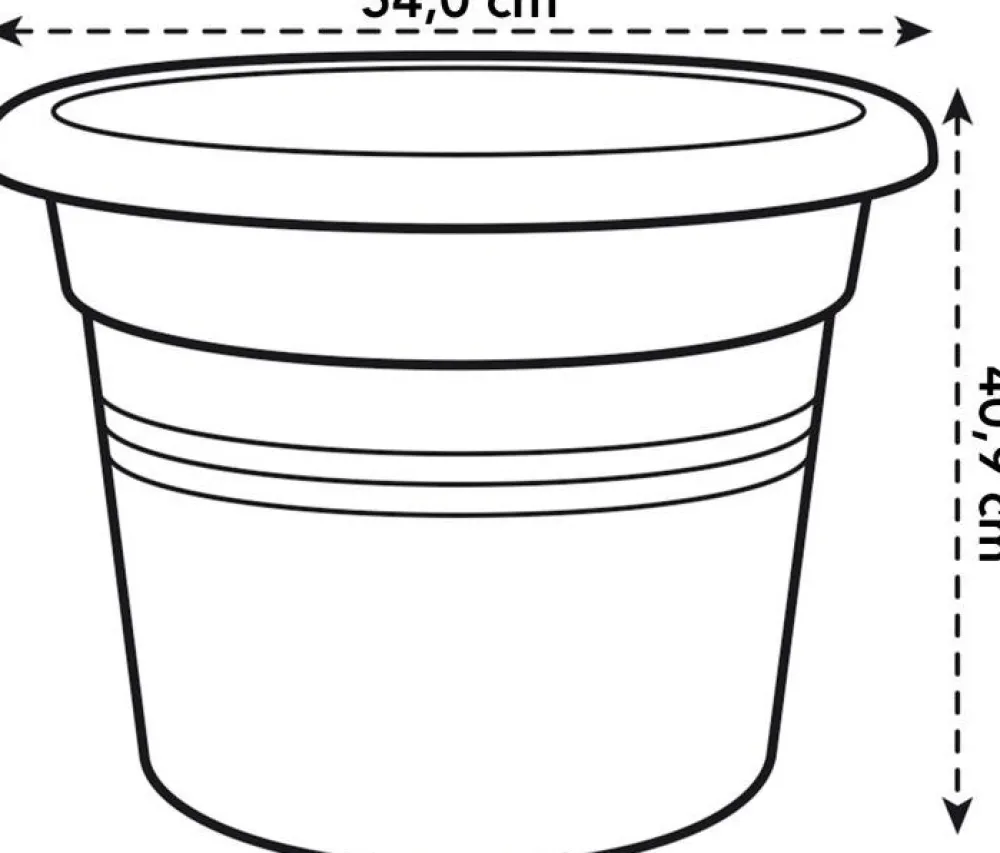 New Elho green basics Blumentopf D 55 cm H 41 cm schwarz Blumentöpfe|Blumentöpfe & Pflanzgefäße