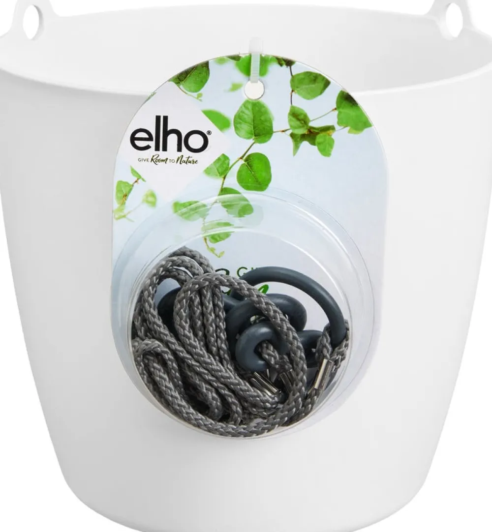 Hot Elho Hängeampel Brussels mit Schnur D 18,3 cm H 18 weiß Blumenampeln & Hängetöpfe|Blumentöpfe & Pflanzgefäße