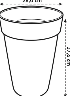 Elho Loft Urban Blumentopf hoch D 28 H 38 cm weiß Blumentöpfe|Blumentöpfe & Pflanzgefäße