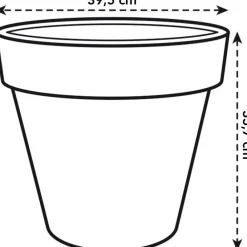 Discount Elho Pure Blumentopf weiß D 40 cm Blumentöpfe|Blumentöpfe & Pflanzgefäße