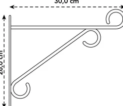 Clearance Elho Wandhaken Eleganz 30 cm anthrazit Haken & Bügel