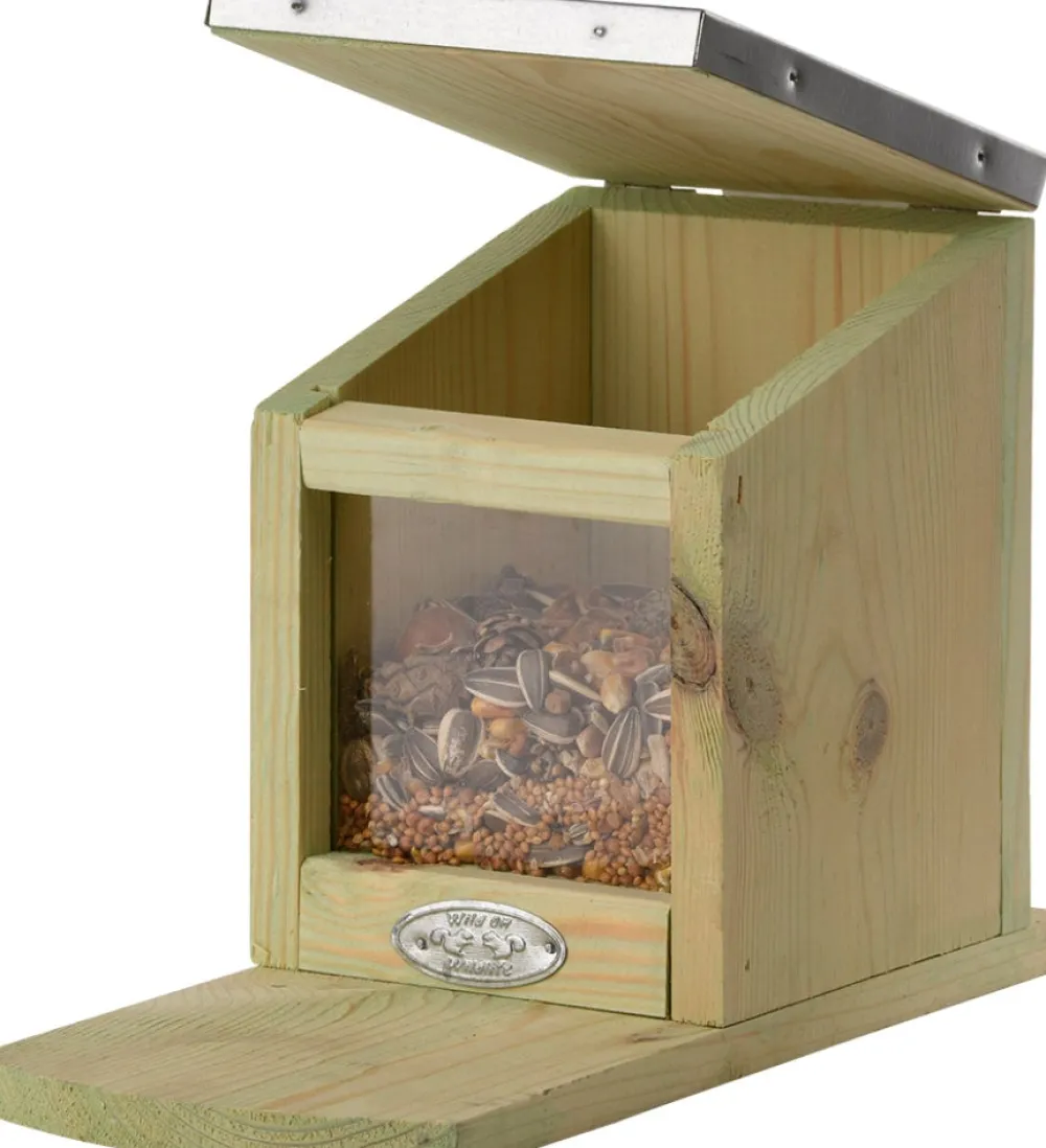 Esschert Design Eichhörnchen Futterhaus naturell 12,2 x 23 x 17,5 cm Futterhäuser & Nistkästen