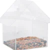 Esschert Design Fenster-Vogelfutterhaus transparent 15,7 x 10,8 x 17 cm Gartenvögel|Vogelfutterhäuser