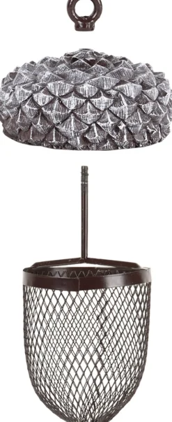 Clearance Esschert Design Vogelfutterspender Eichel silber D 14 H 22,2 cm Gartenvögel|Vogelfutterhäuser