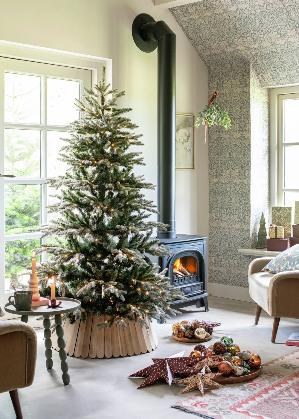 Clearance Everlands Korb für Weihnachtsbaum natur D 70 H 28 cm Weihnachtsbaumdecken & -Körbe