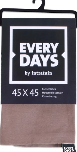Discount Everydays by Kissenbezug Baumwolle taupe 45 x 45 cm Kissen
