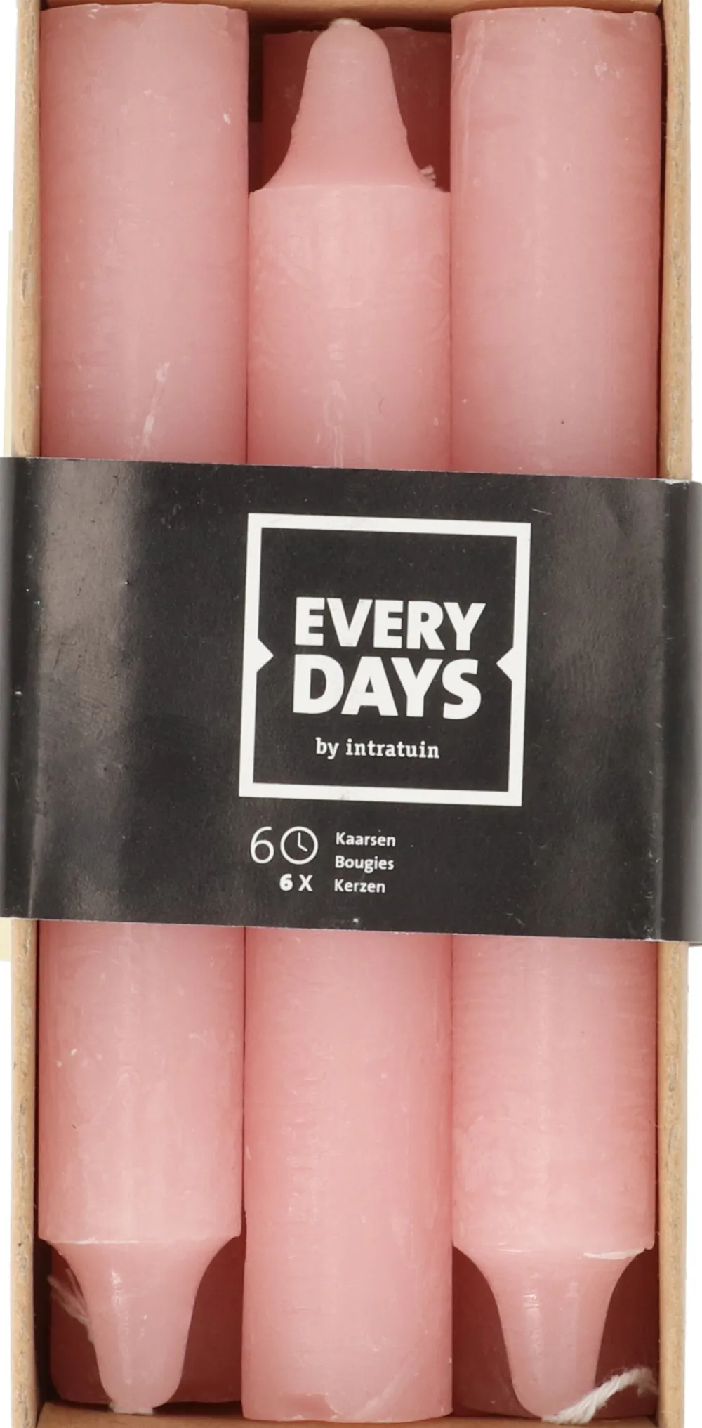 Online Everydays by Stabkerzen Rustic hellrosa 6 Std. 6 St. Stabkerzen