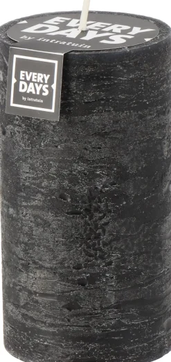 Outlet Everydays by Stumpenkerze Rustic schwarz 75 Std. D 7 H 13 cm Stumpenkerzen