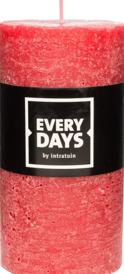 Hot Everydays by Stumpenkerze Rustic rot D 7 H 13 cm Stumpenkerzen