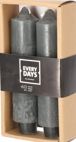 New Everydays by Stabkerzen Rustic grau 16 Std. 2 St. Stabkerzen