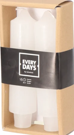 Discount Everydays by Stabkerzen Rustic weiß 16 Std. 2 St. Stabkerzen