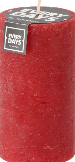Clearance Everydays by Stumpenkerze Rustic dunkelrot 75 Std. D 7 H 13 cm Stumpenkerzen