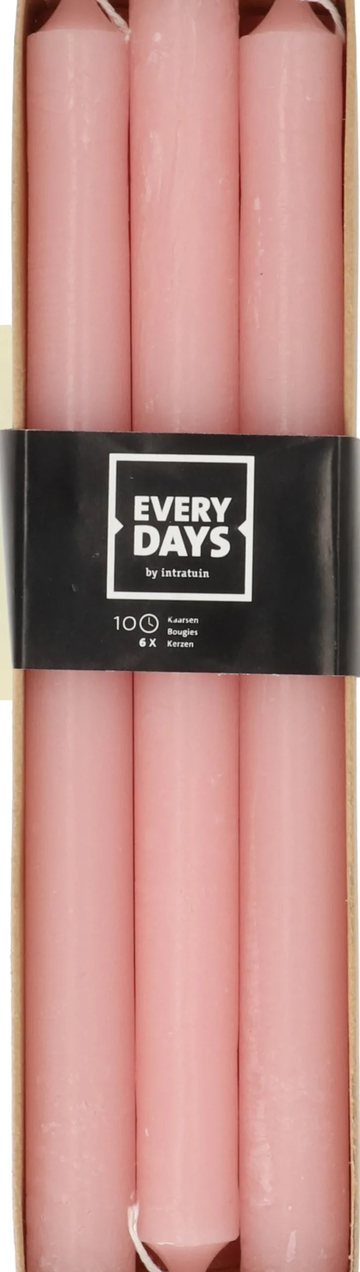 Online Everydays by Stabkerzen Rustic hellrosa 10 Std. 6 St. Stabkerzen