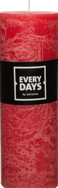 New Everydays Stumpenkerze Rustic rot D 6,8 H 19 cm Stumpenkerzen