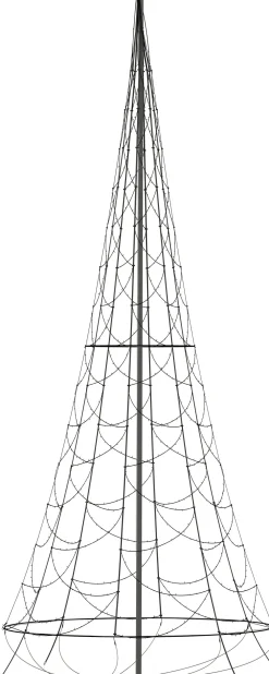 New Fairybell Fahnenmast-Beleuchtung H 600 cm mit 1200 LEDs bunt Led Weihnachtsbäume (Außen)