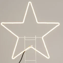 Outlet Gartenstecker Stern mit LED Beleuchtung 55 x 2 x 55 cm warmweiß Weihnachtsfiguren (Außen)