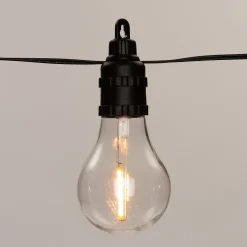 Sale Glühbirnenlichterkette innen/außen 5 m mit 10 Birnen warmweiß Außenlichterketten