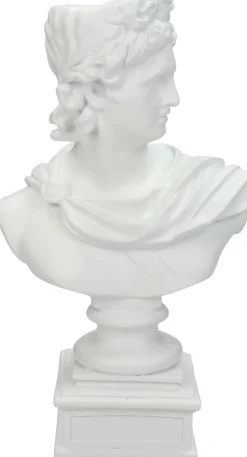 Best HD Collection Kerzenständer Roman weiß 15 x 8,5 x 24 cm Kerzenständer