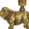 New HD Collection Kerzenständer Hund gold 12 x 6,5 x 11,2 cm Kerzenständer