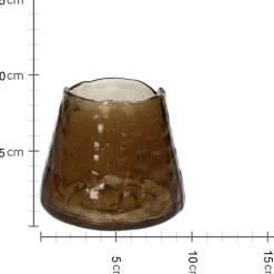 Discount HD Collection Teelichthalter braun D 11 H 9,5 cm Teelichthalter