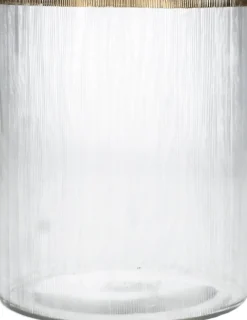 Discount HD Collection Teelichthalter Art transparent D 12,5 H 15 cm Teelichthalter