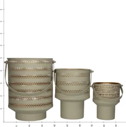 Best HD Collection Teelichthalter Sunset beige 14 x 12 x 15 cm Teelichthalter