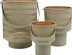 Best HD Collection Teelichthalter Sunset beige 14 x 12 x 15 cm Teelichthalter